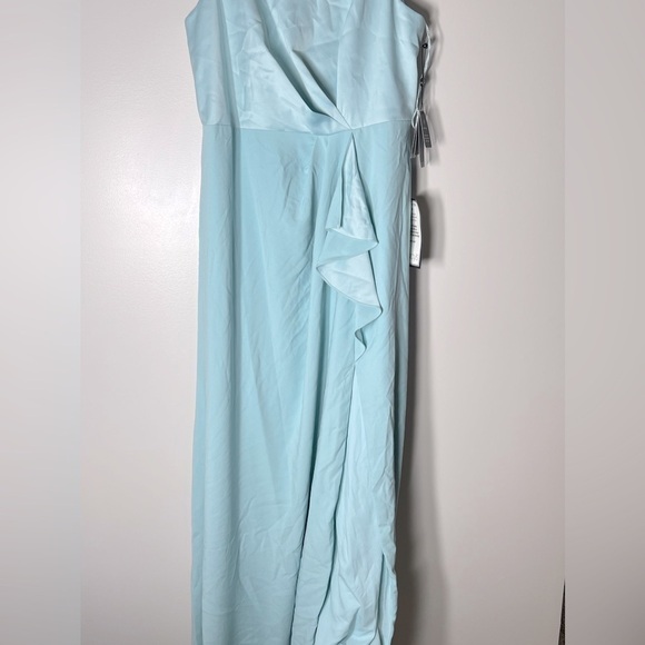 Adrianna Papell Womens Blue Halter Ruffled Formal Evening Dress Gown NWT… - Picture 13 of 14